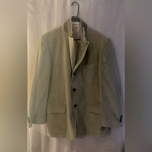 Vintage ORVIS Corduroy 3 Button Tan Sports Coat elbow patches Jacket Men's 44 L